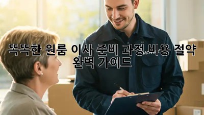 똑똑한 원룸 이사 준비 과정: 비용 절약 완벽 가이드